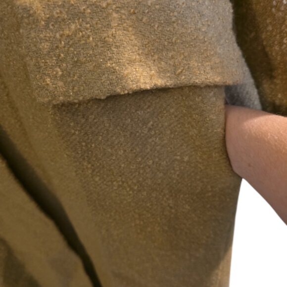 Rare Vintage 1950's-1960's Plus Size Boucle' Wool Mink Fur Trim Swing Coat Flaws - Picture 8 of 12